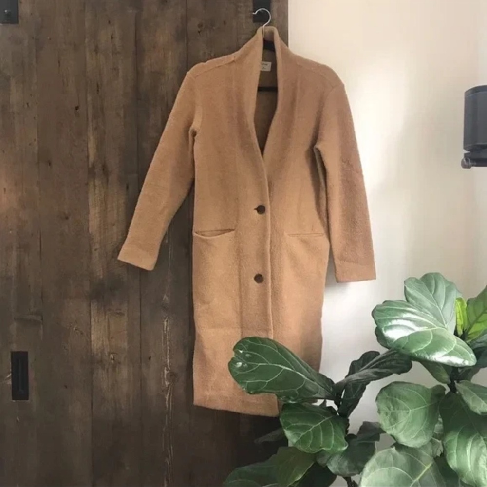 Wilfred Dujardin Mustard Yellow Wool Coat Aritzia